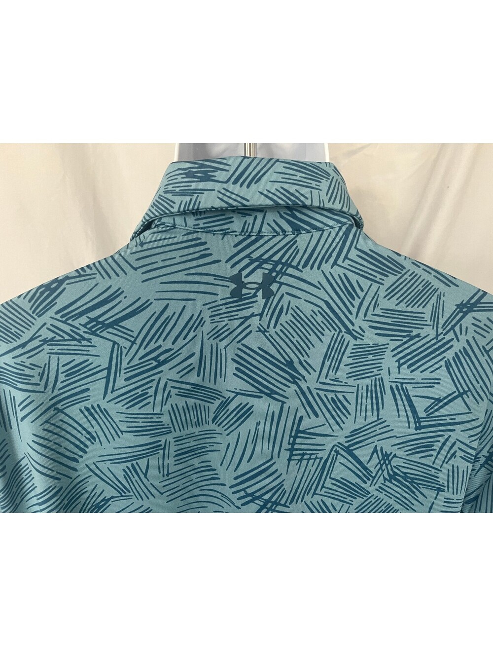 Under Armour Blue on Blue Abstract The Playoff Golf Polo Shirt M